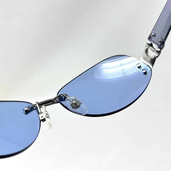 Vintage Chanel Sunglasses rimless 4037 168/ 72 Blue  Iridium Temples 59 [] 15 - Picture 8 of 14